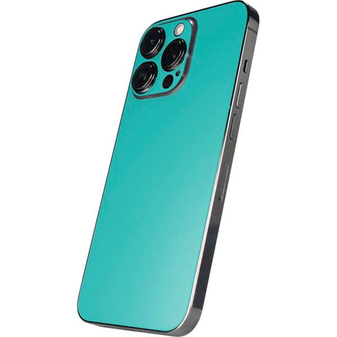 Aqua Blue Blue Solid iPhone 14 Pro Skin